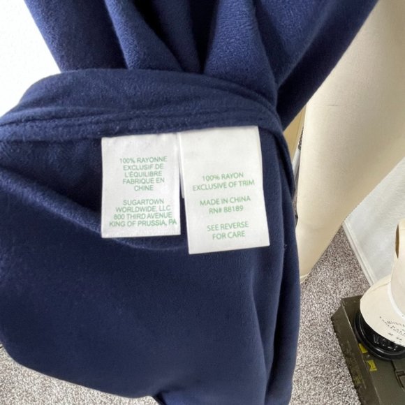 LILLY PULITZER Jane Maxi Dress True Navy Bamboo Pull Tassel Front Side Slit Co - Picture 11 of 12